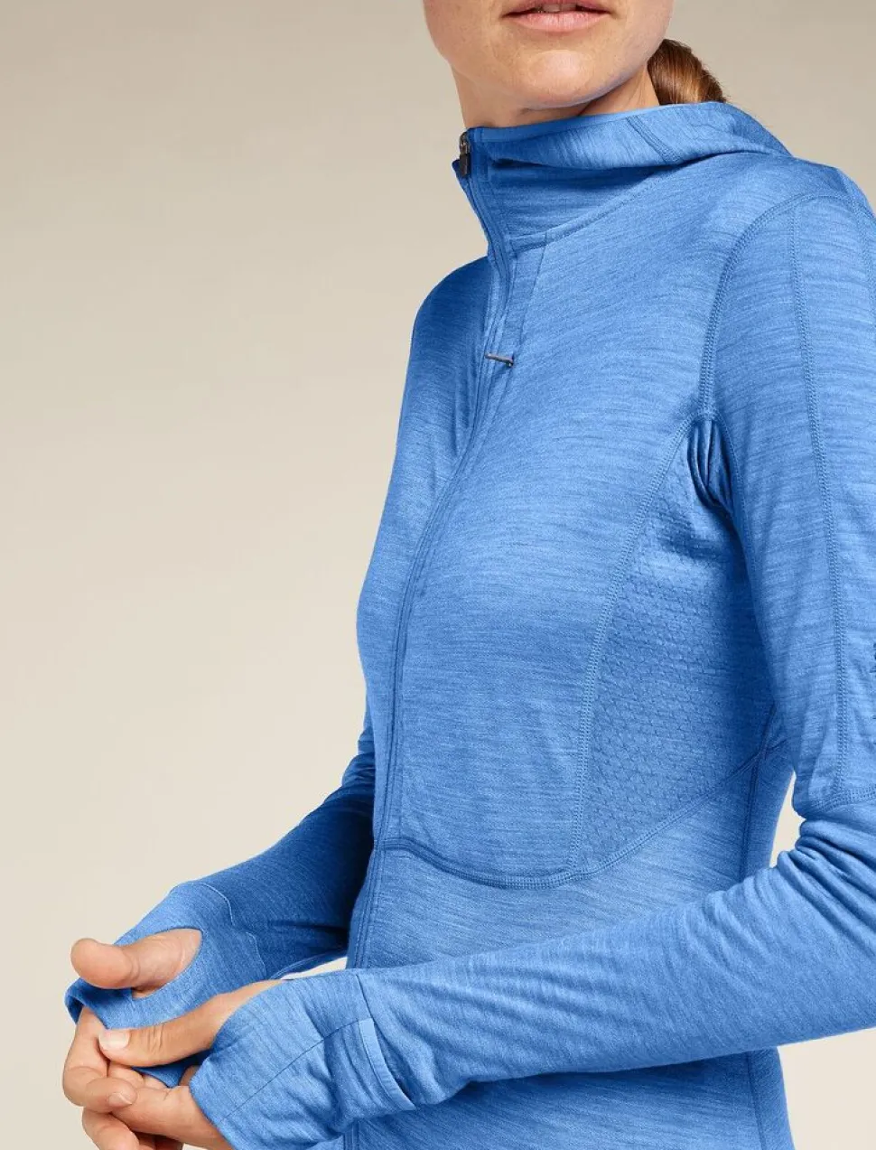 Icebreaker W Merino Realfleece Descender LS Zip Hoodie