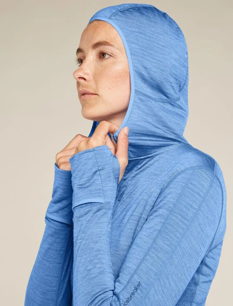 Icebreaker W Merino Realfleece Descender LS Zip Hoodie