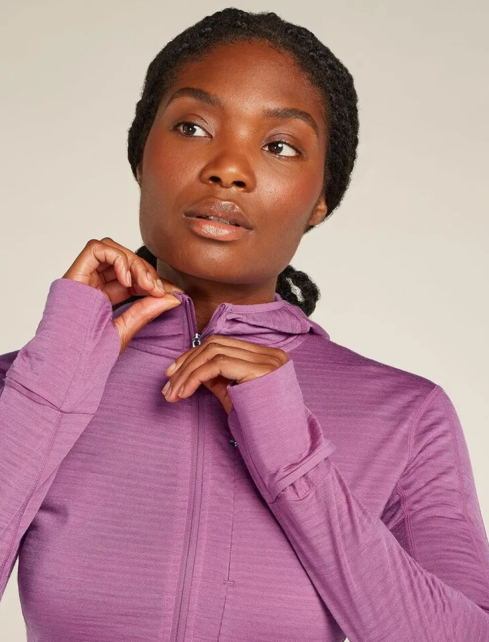 Icebreaker W Merino Realfleece Descender LS Zip Hoodie