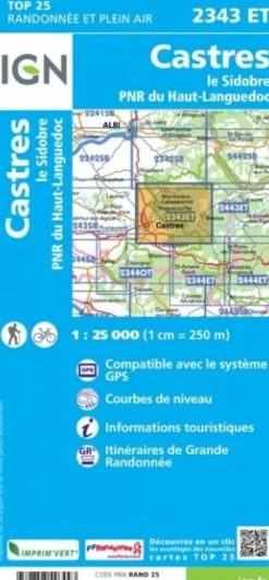 IGN 2343ET Castres Le Sidobre