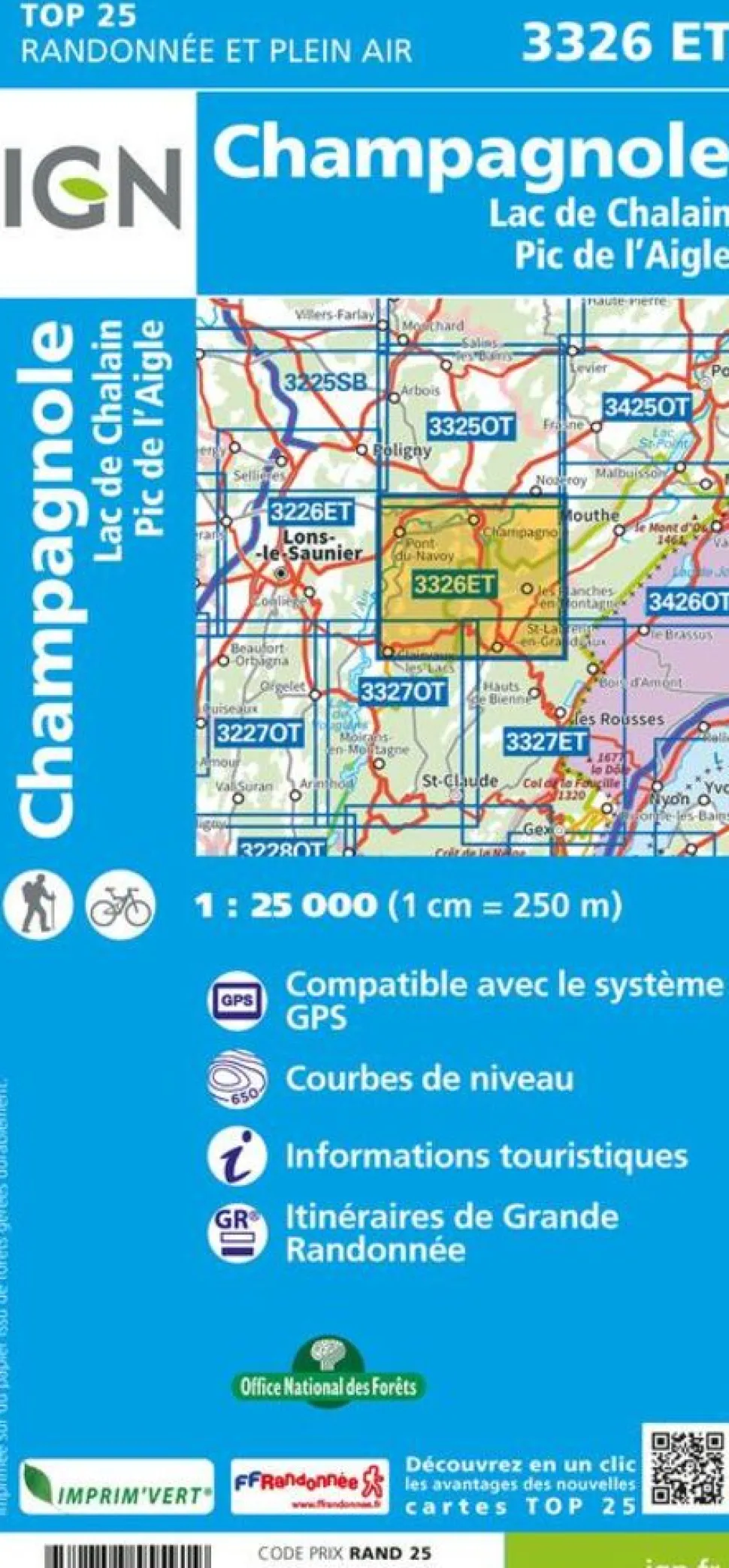 IGN 3326ET Champagnole/Lac de Chalain