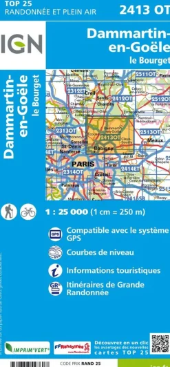 IGN 2413OT Dammartin-en-Goële