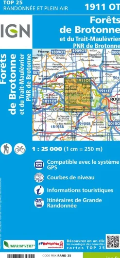 IGN 1911OT Forêts de Brotonne et du Trait-Maulėvrier