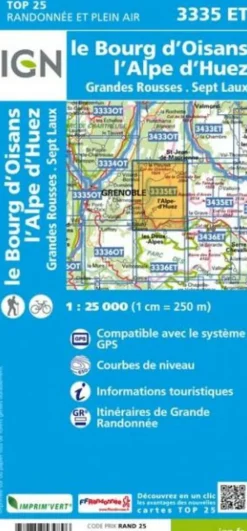 IGN Wandelkaart 3335et Bourg d'Oisans - Alpe d'Huez