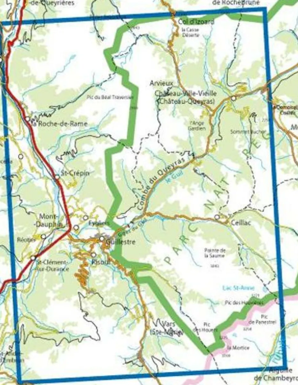 IGN Wandelkaart 3537et Guillestre - Vars Risoul