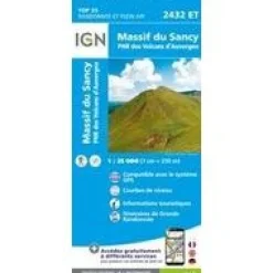 IGN Wandelkaart 2432ET Massif du Sancy