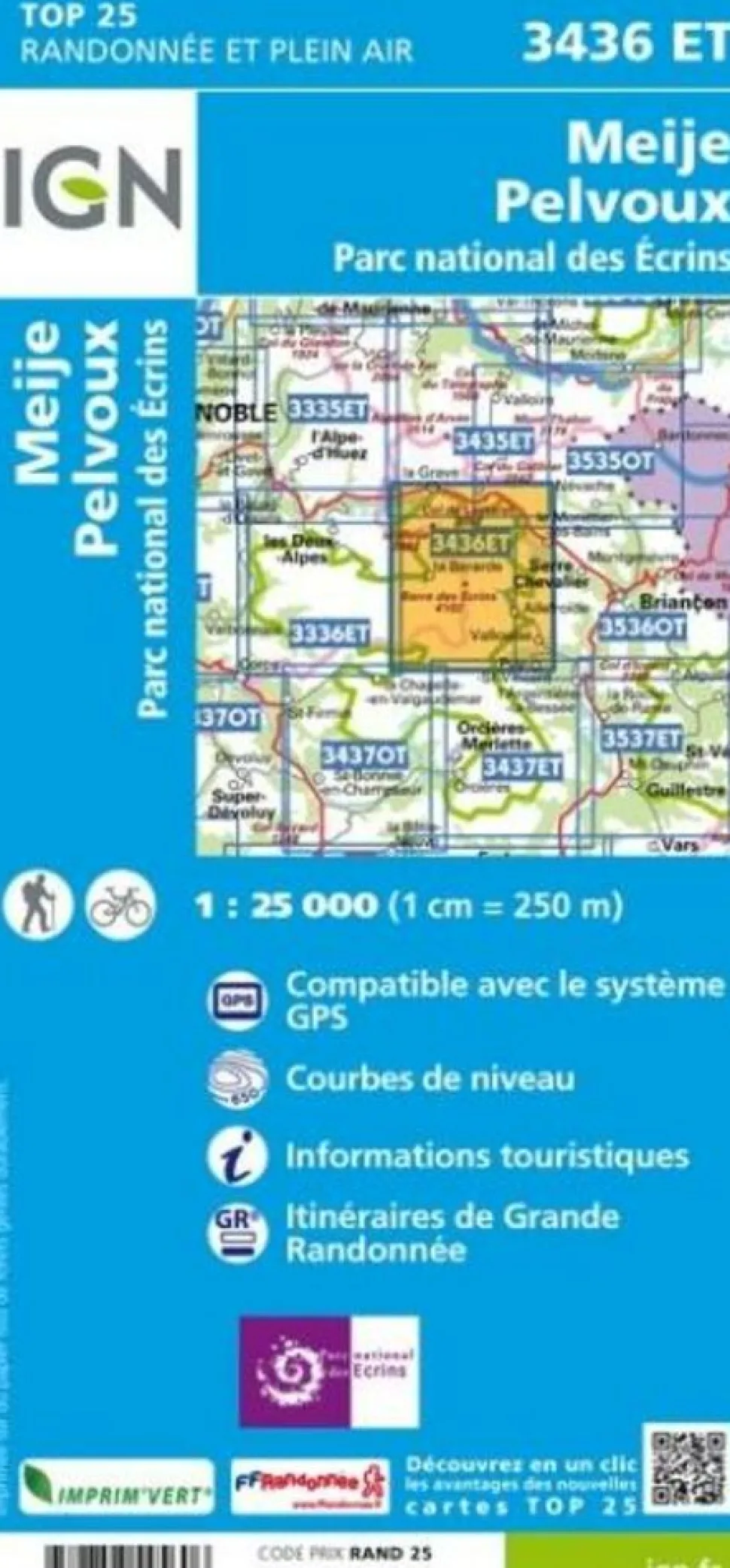 IGN Wandelkaart 3436et Meije - Pelvoux