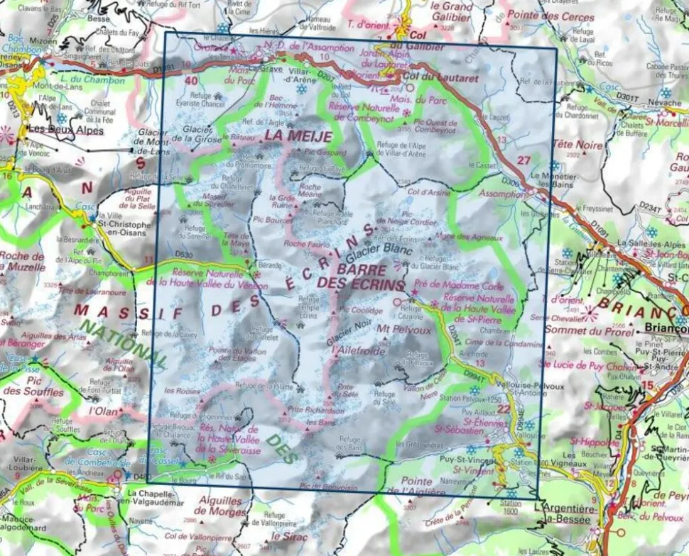 IGN Wandelkaart 3436et Meije - Pelvoux
