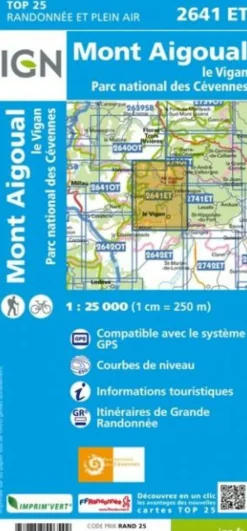 IGN Wandelkaart 2641et Mont Aigoual
