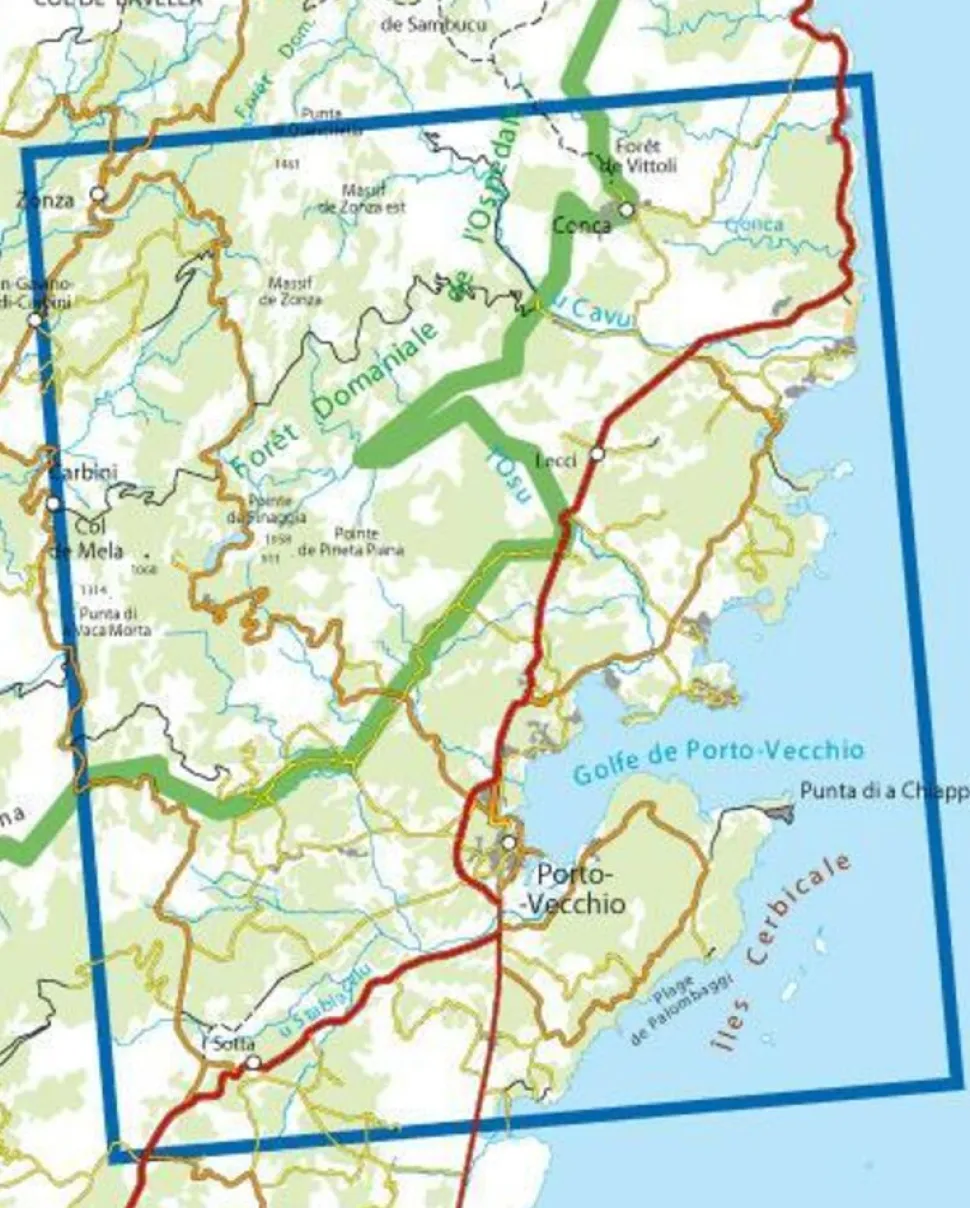 IGN Wandelkaart 4254et Porto-Vecchio
