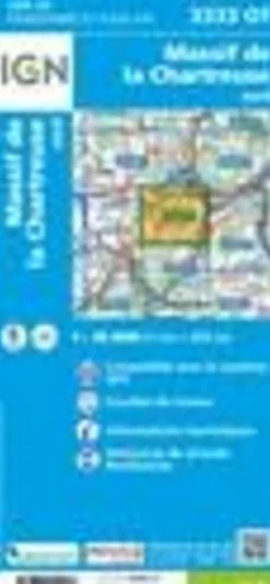IGN Wandelkaart Massif de la Chartreuse nord 3333 OT