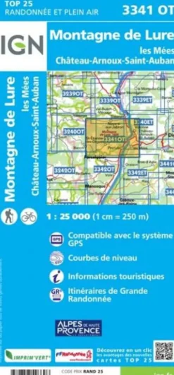 IGN Wandelkaart 3341ot Montagne de Lure