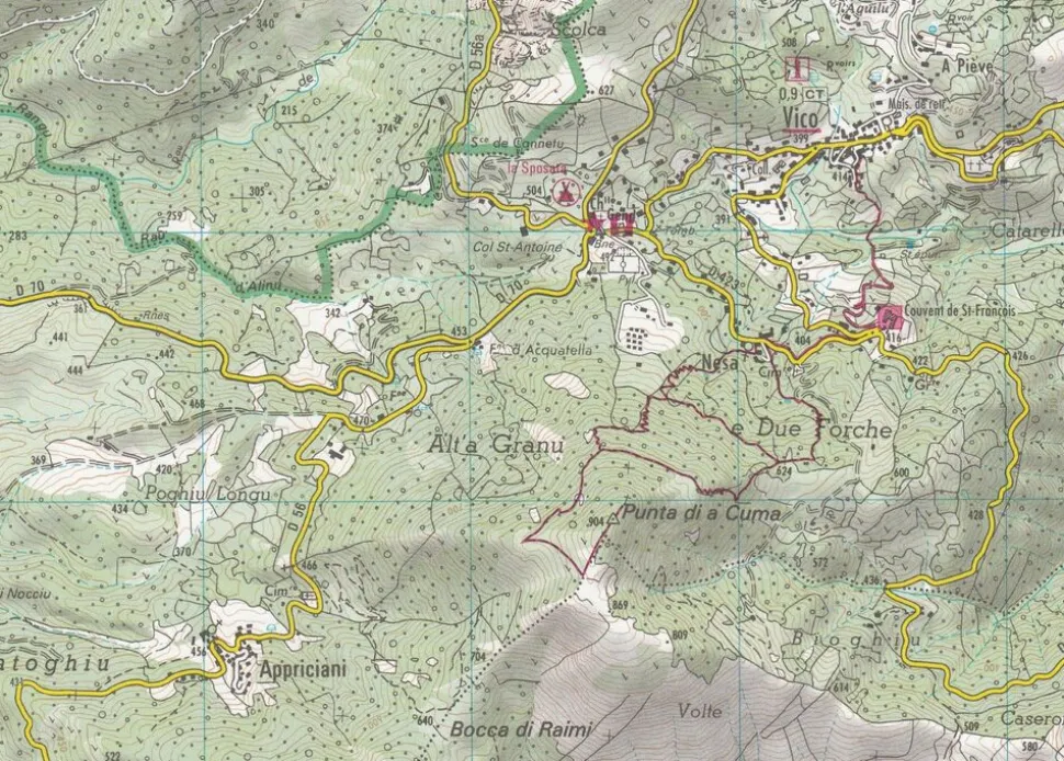 IGN Wandelkaart 4252ot Monte Renoso