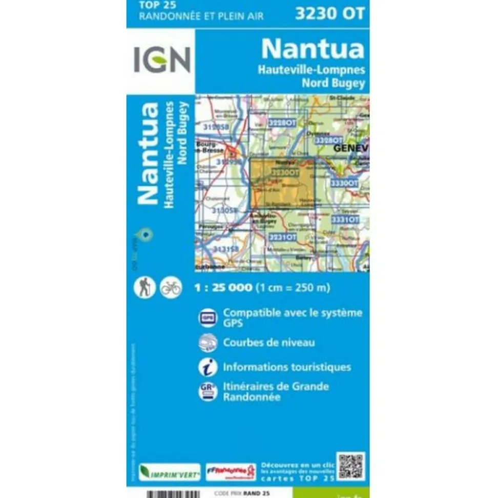 IGN Wandelkaart 3230ot Nantua