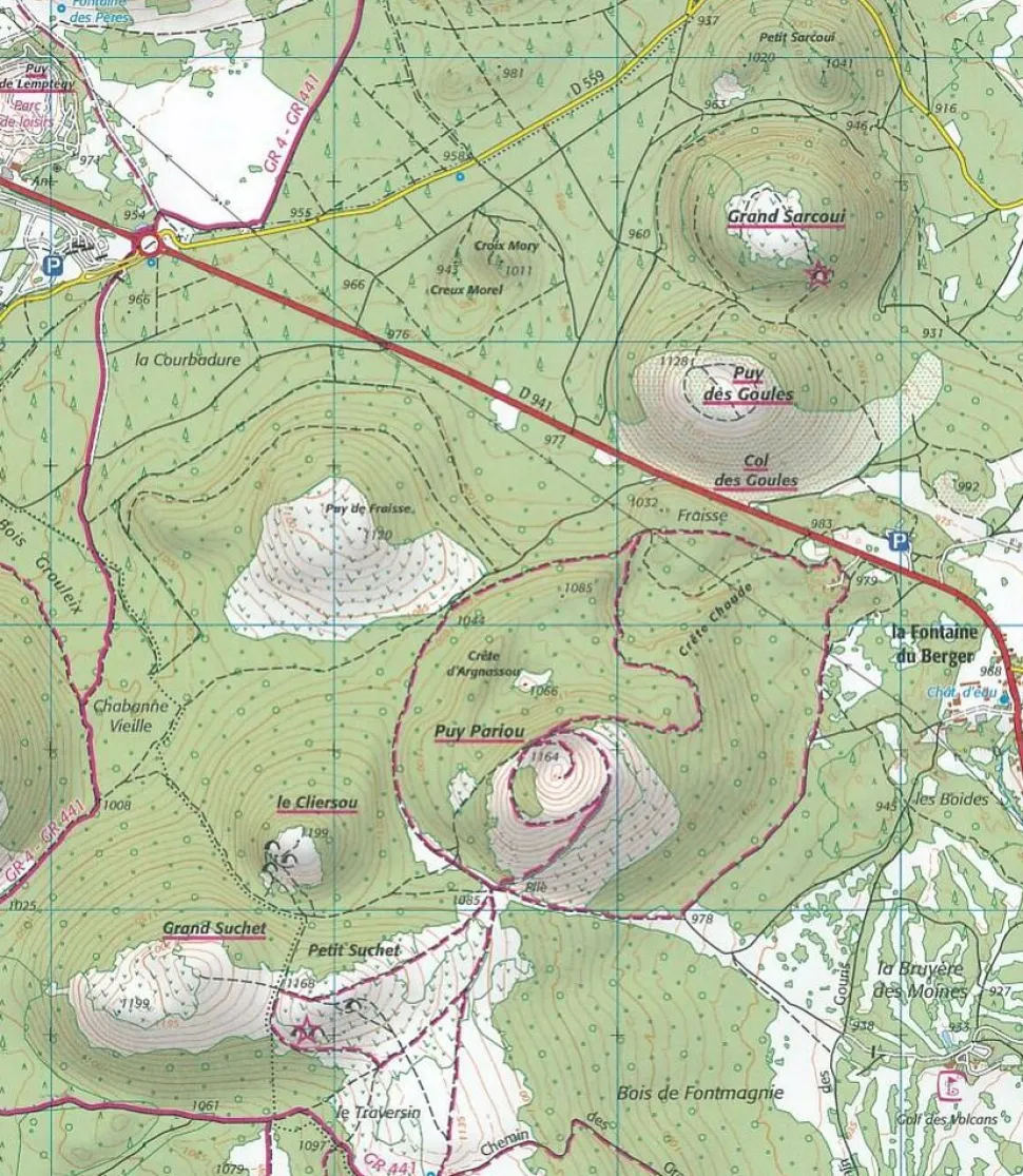 IGN Wandelkaart 2434ot Riom-ès-Montagnes