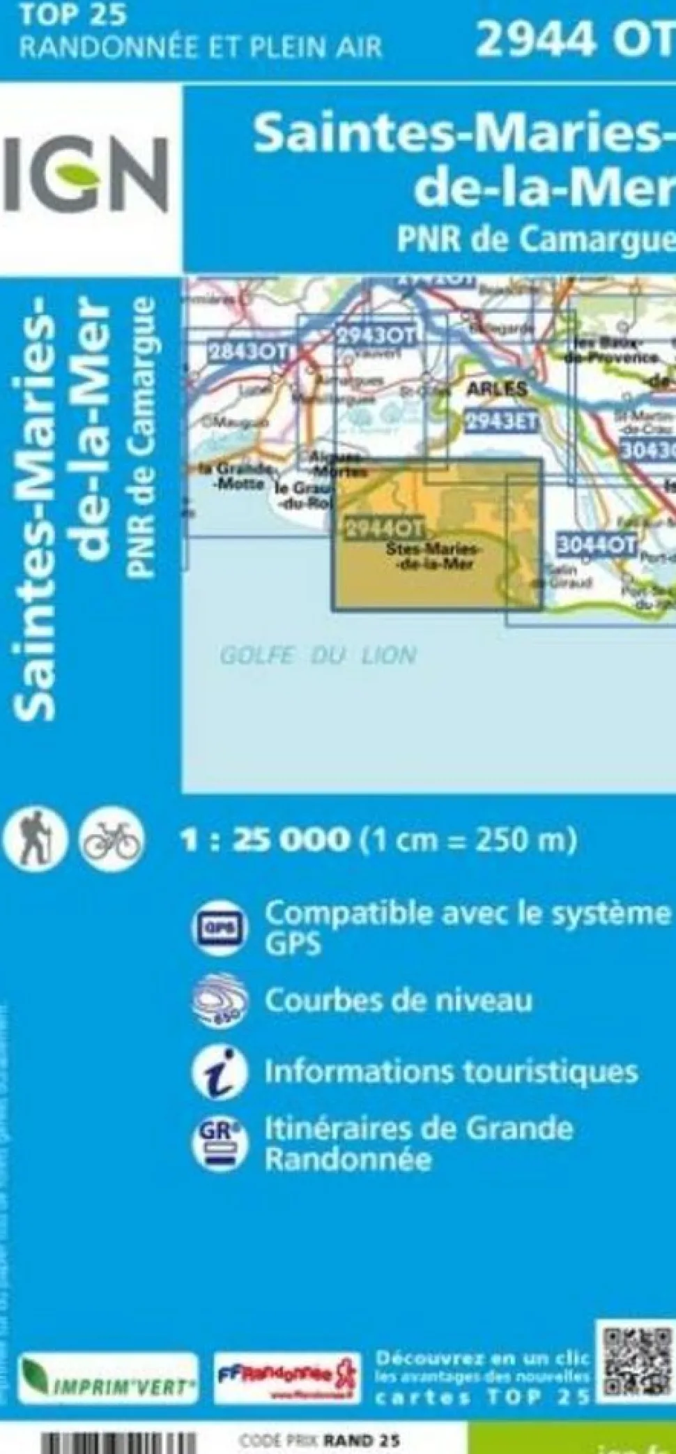 IGN Wandelkaart 2944ot Saintes-Maries-de-la-Mer