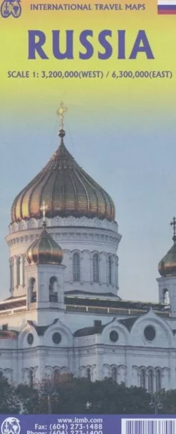 ITMB Landkaart Rusland - Europees Rusland en Siberië