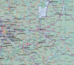 ITMB Landkaart Rusland - Europees Rusland en Siberië