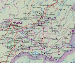 ITMB Landkaart Rusland - Europees Rusland en Siberië