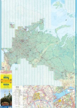 ITMB Landkaart Rusland - Europees Rusland en Siberië