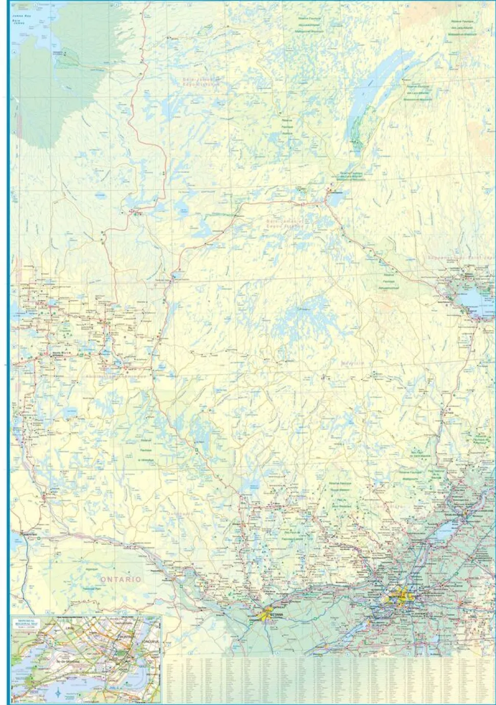 ITMB Wegenkaart Zuidelijk Quebec