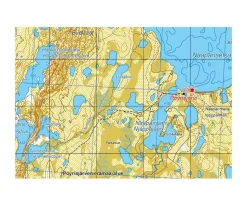 Karttakeskus FInland Wandelkaart Pöyrisjärvi Näkkälä Kalkujärvi