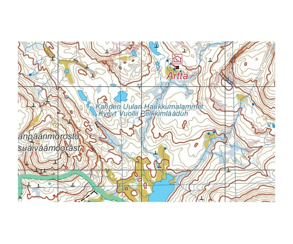 Karttakeskus FInland Wandelkaart Tsarmitunturi Nellim Nangujärvi