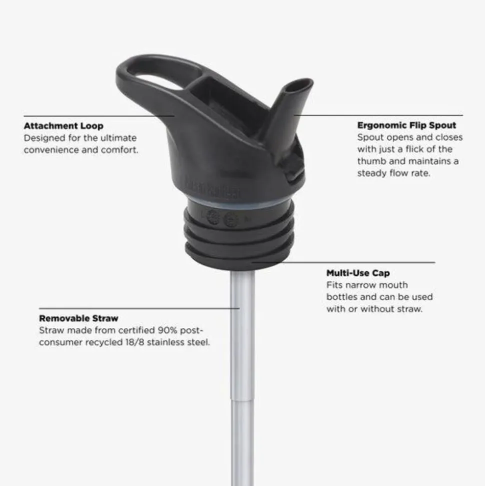 Klean Kanteen Classic met flip/sportdop, 800ml/27oz black