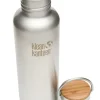 Klean Kanteen 27oz Reflect w/ bamboedop brushed stainless