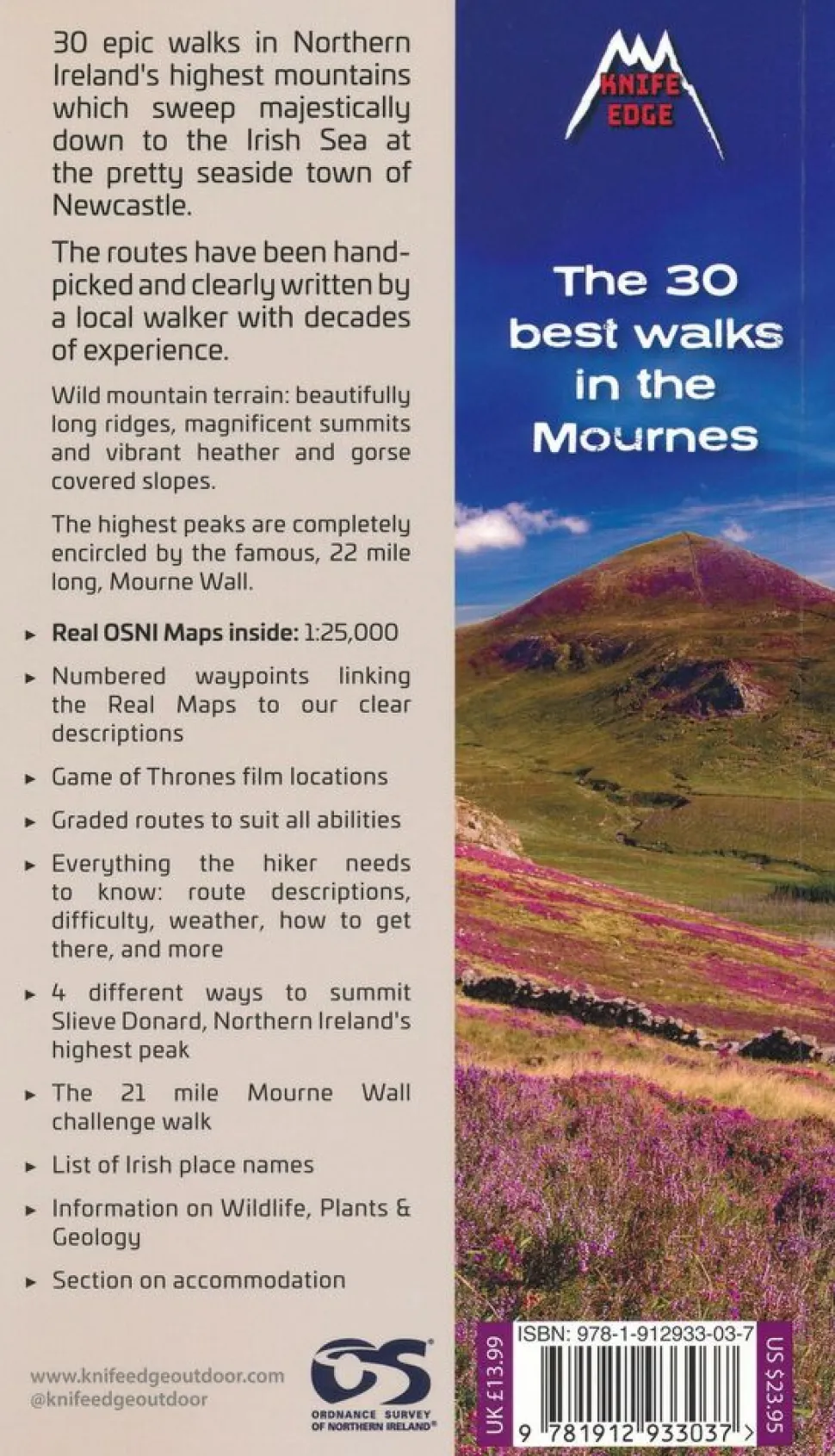 Knife Edge Wandelgids Northern Ireland - The Mourne Mountains