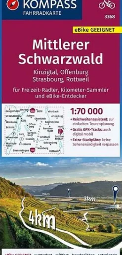 Kompass Fietskaart 3368 Mittlerer Schwarzwald