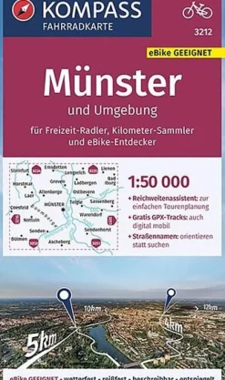 Kompass Fietskaart 3212 Münster und
