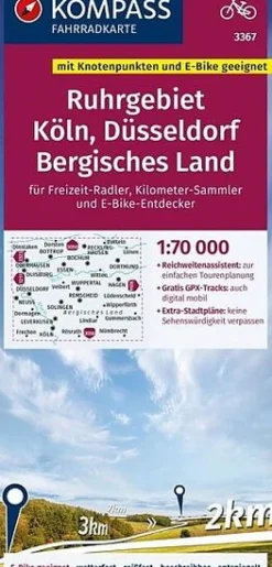 Kompass Fietskaart 3367 Ruhrgebiet, Bergisches Land