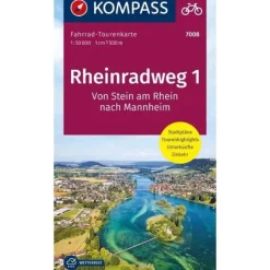 Kompass Fietskaart FTK7008 Rheinradweg 1