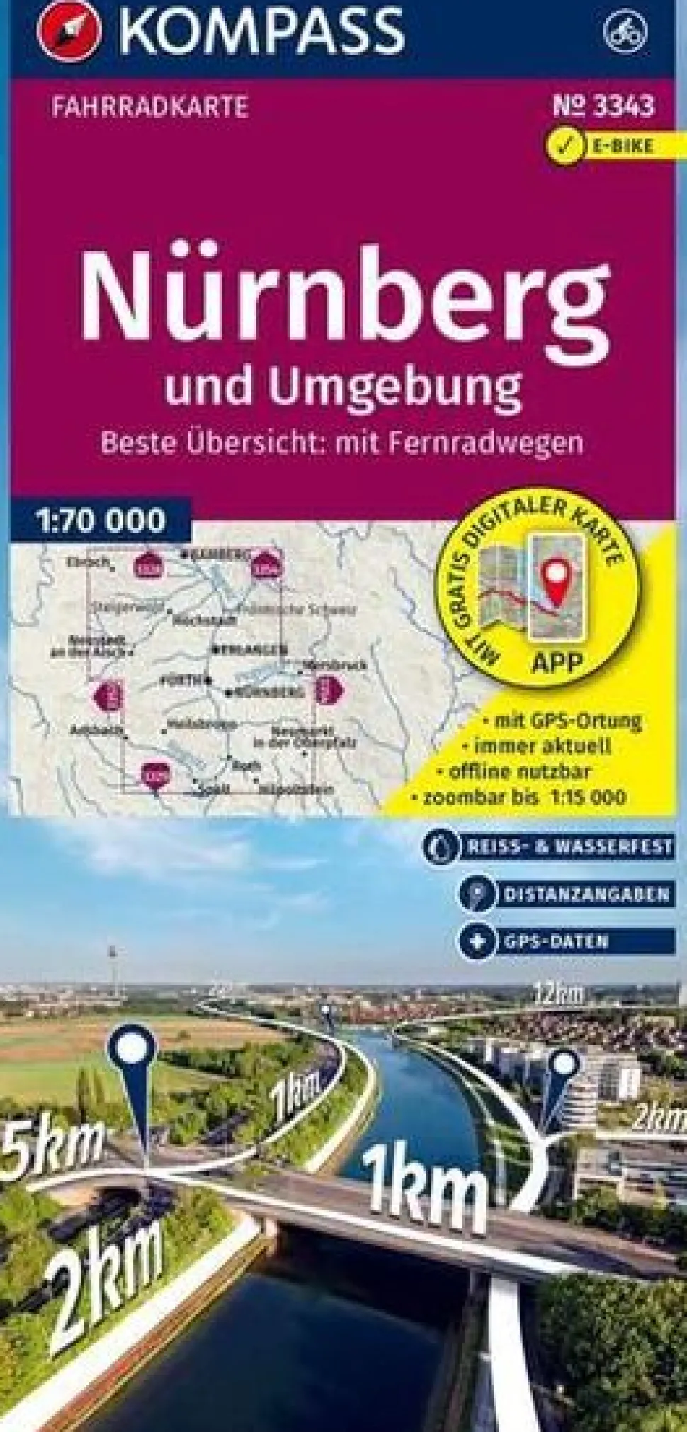 Kompass FK3343 Nurnberg und