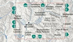 Kompass Wandelkaart 54 Bozen/Bolzano und...