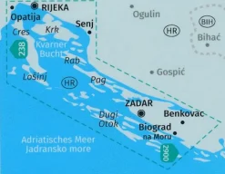 Kompass Wandelkaart 2901 Daltmatische Kust Noord