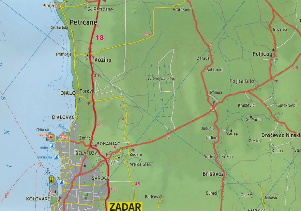 Kompass Wandelkaart 2901 Daltmatische Kust Noord