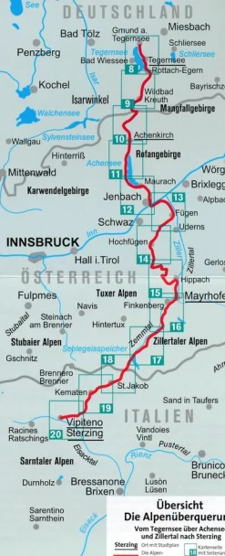Kompass Wandelkaart 289 Die Alpenüberquerung