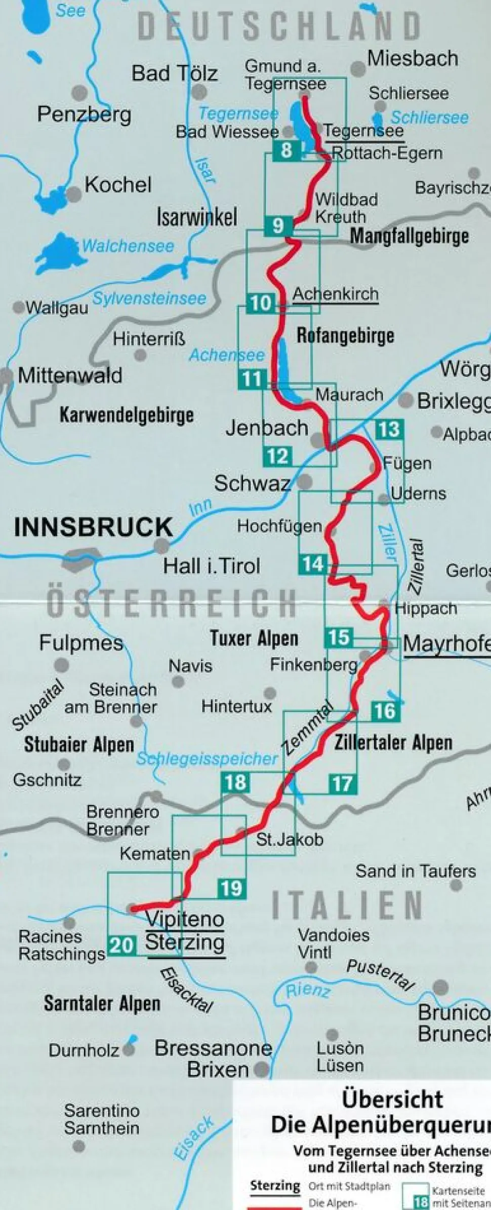 Kompass Wandelkaart 289 Die Alpenüberquerung