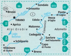 Kompass Wandelkaart 94 Edolo - Aprica - Ponte di Legno