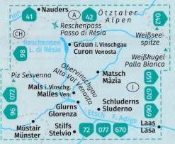 Kompass Wandelkaart 041 Obervinschgau