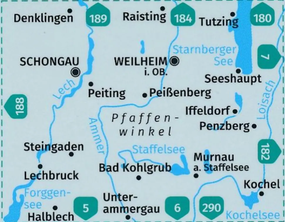 Kompass Wandelkaart 179 Pfaffenwinkel Schongau