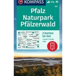 Kompass Wandelkaart 826 Pfalz, Naturpark Pfälzerwald