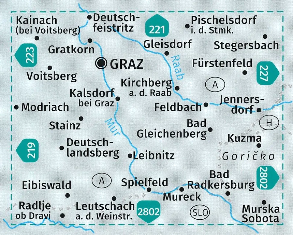 Kompass Wandelkaart 181 Rosenheim, Bad Aibling