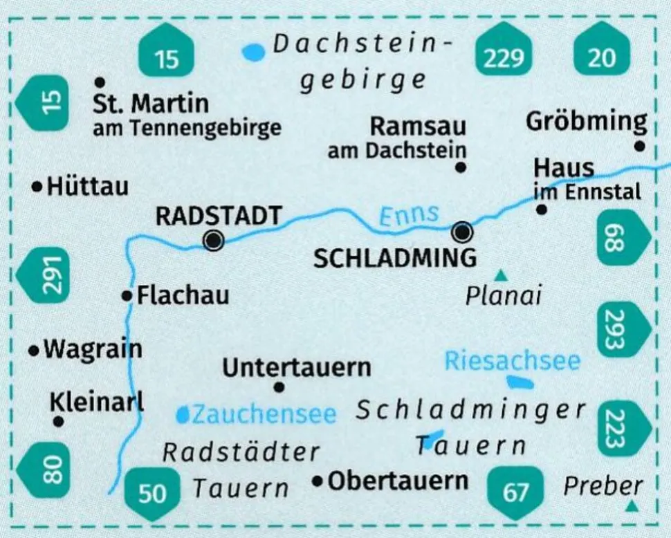 Kompass Wandelkaart wk31 Radstadt, Schladming