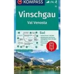 Kompass Wandelkaart WK52 Vinschgau/Val Venosta