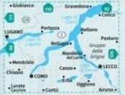 Kompass WK91 Lago di Como, Lago di Lugano
