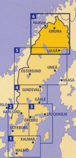 Kummerly en Frey Wegenkaart Zweden Noord 6