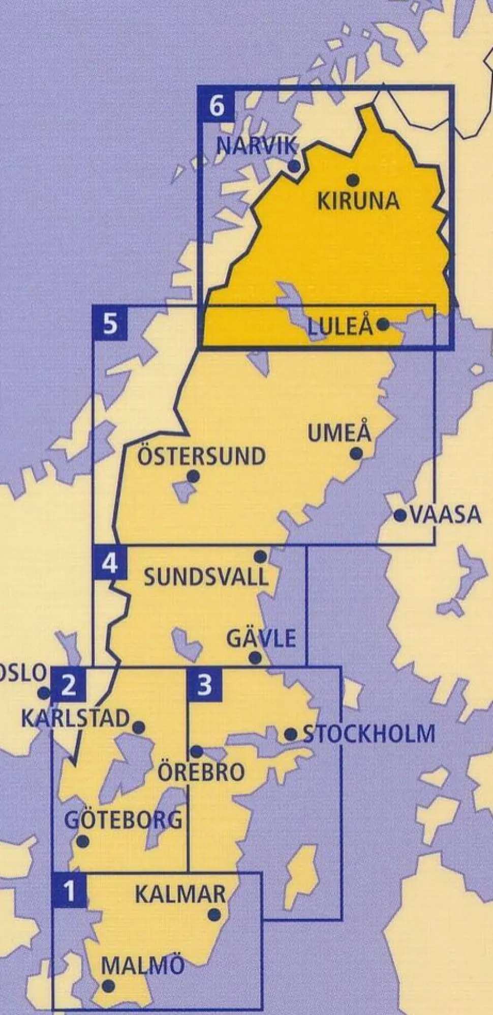 Kummerly en Frey Wegenkaart Zweden Noord 6